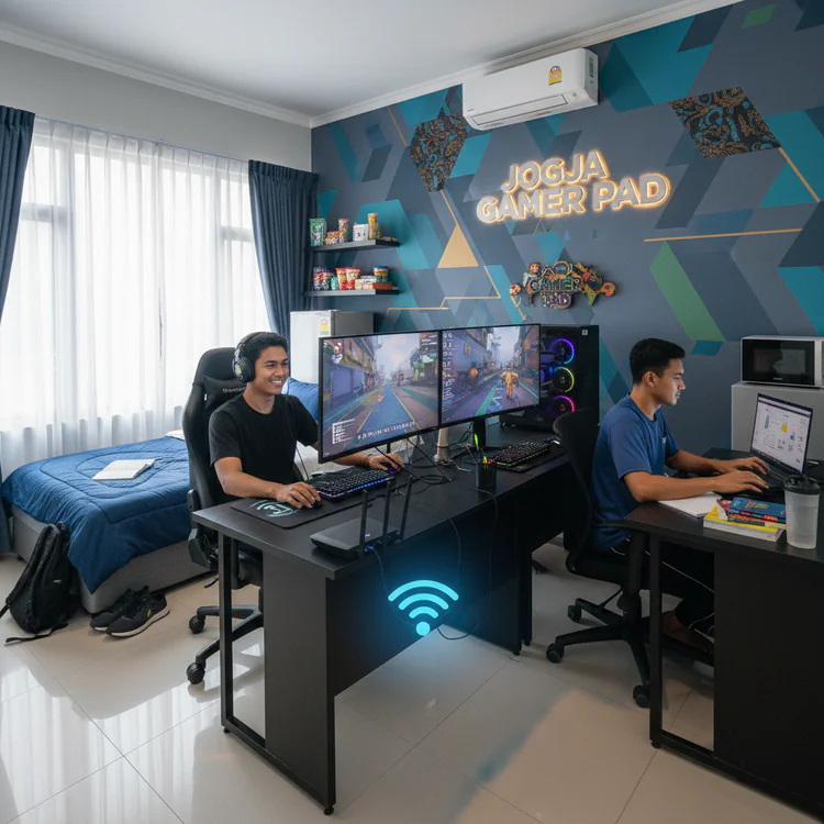 Kost Jogja Putra Eksklusif dengan Internet Ngebut Buat Gamer & Mahasiswa Aktif