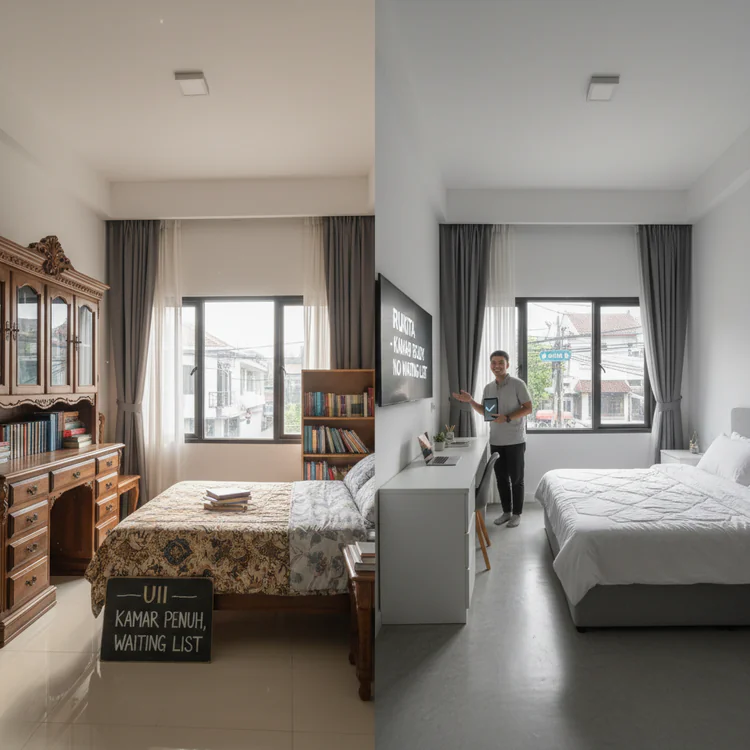 Kost Eksklusif UII Vs Rukita: Kamar Ready Tanpa Waiting List di Jakal