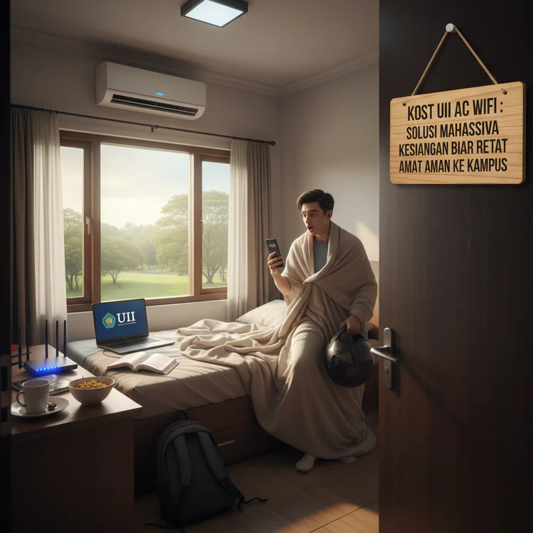Kost UII AC Wifi: Solusi Mahasiswa Kesiangan Biar Tetap Aman ke Kampus