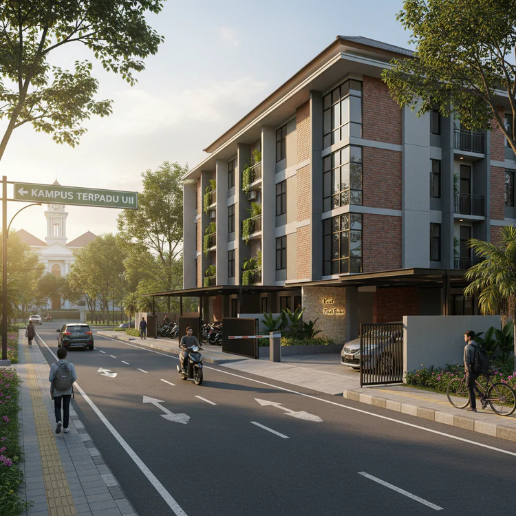 Kost Dekat Kampus Terpadu UII dengan Akses Keluar Masuk Kendaraan Mudah dan Praktis